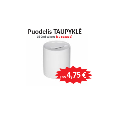 Puodelis "Taupyklė" su spauda